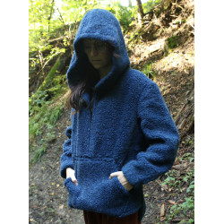 Bluza z wełny merynosa z kapturem uniseks