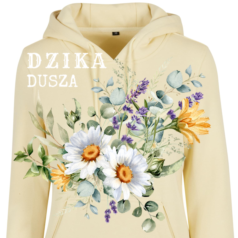 Bluza z kapturem DZIKA DUSZA KWIATY