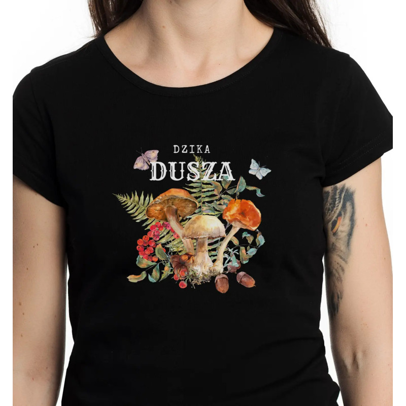 Koszulka damska "Dzika dusza" leśne runo