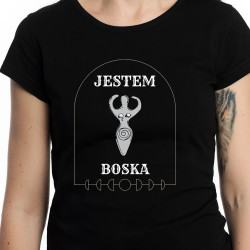 Koszulka damska "Jestem boska" z postacią Bogini