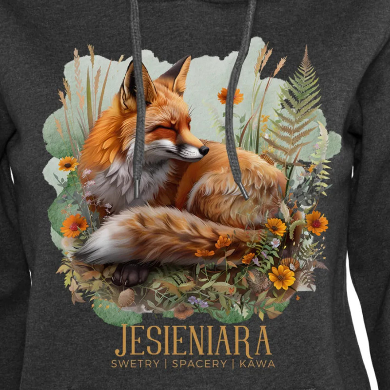 Bluza z kapturem Jesieniara z liskiem