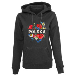 Bluza z kapturem "Polska" polne kwiaty