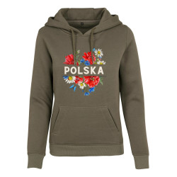 Bluza z kapturem "Polska" polne kwiaty