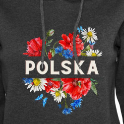 Bluza z kapturem "Polska" polne kwiaty