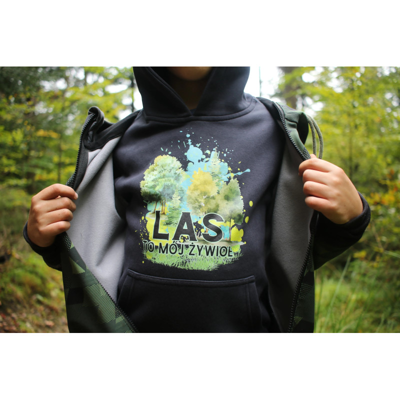 Bluza dziecięca z kapturem "Las to mój żywioł"
