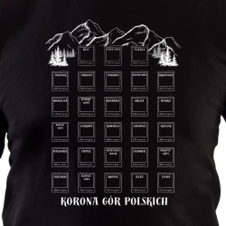 Koszulka męska Korona gór polskich z naprasowankami