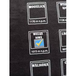 Koszulka męska Korona gór polskich z naprasowankami