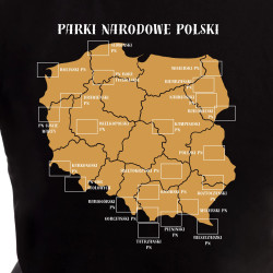 Koszulka męska Parki Narodowe Polski z naprasowankami