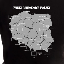 Koszulka męska Parki Narodowe Polski z naprasowankami